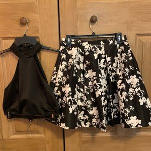 MY MICHELLE 2 piece black and white dress